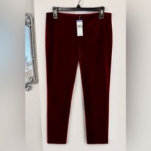 Ralph Lauren Burgundy Velvet straight leg pants